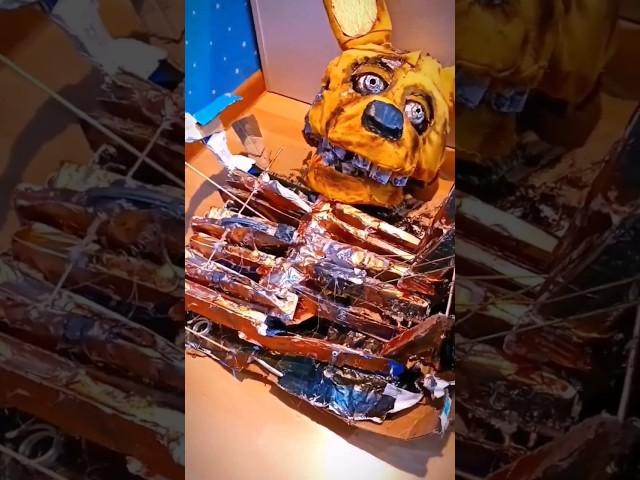 Making a REAL spring lock costume! Fnaf spring bonnie cosplay,short #shorts #fnaf #cosplay #diy #art