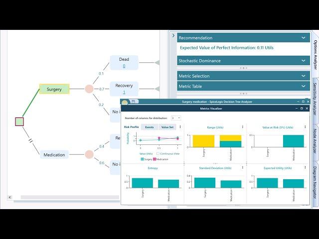 Metrics and Risk Analysis using the SpiceLogic Decision Tree software