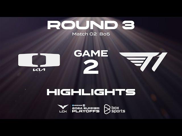 Highlights DK vs T1 - Game 2 | Playoffs R3 | LCK Mùa Hè 2024 [01.09.2024]