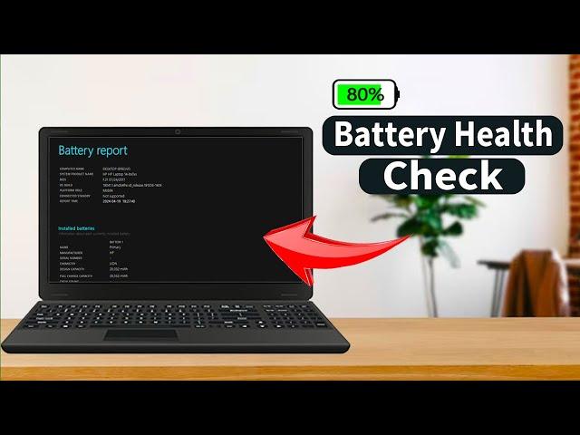 How to Check Laptop Battery Health & Condition, Laptop Battery Health Check Using CMD