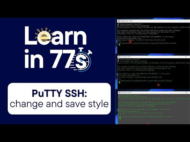 How to change (text | font) (color | size) in PuTTY | How do I change PuTTY (theme | color scheme)