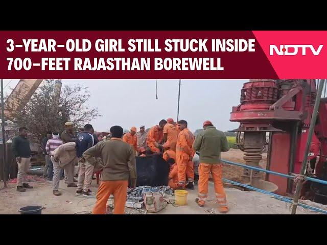 Rajasthan News | 3-Year-Old Girl Still Stuck Inside 700-Feet Rajasthan Borewell