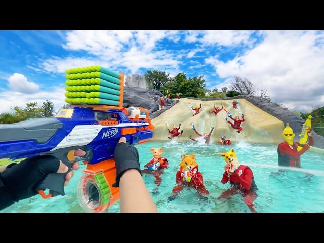 Nerf War | Water Park & SPA Battle 27 (Nerf First Person Shooter)