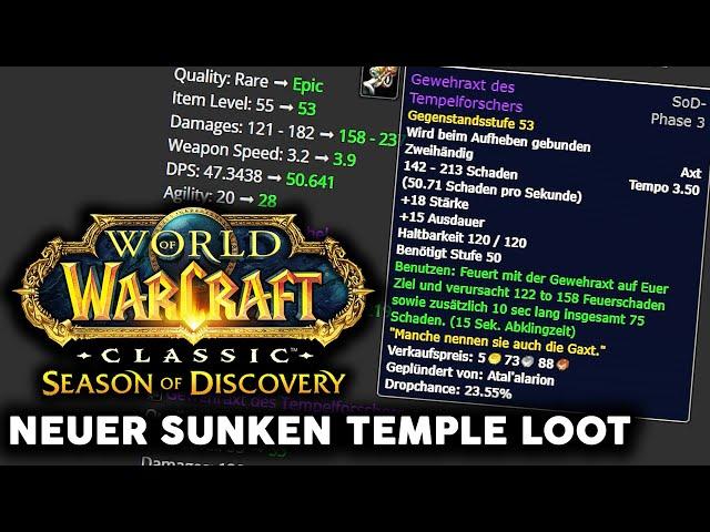 Massiv mehr Epics! Lohnt sich der neue Loot im Sunken Temple von Season of Discovery? | WoW Classic