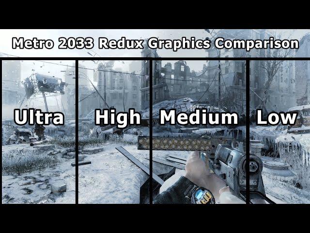 Metro 2033 REDUX Graphics Comparison PC (Ultra to Low)