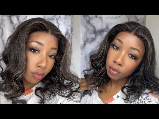 The most SIMPLE & STRESS FREE wig you will find!! Glueless layered Highlighted Wig ft Idefine Wigs