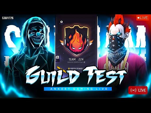 FREE FIRE LIVE HARDEST GUILD TEST 1v2 WITH SUBSCRIBERS #guildtest #nonstopgaming