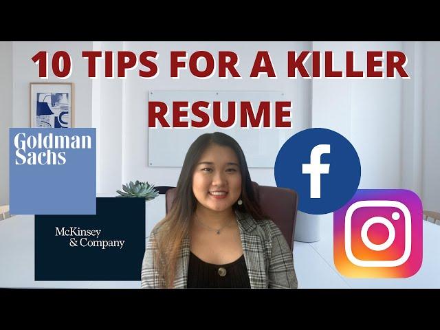 10 Tips for a Killer Resume || Examples + Walkthrough!