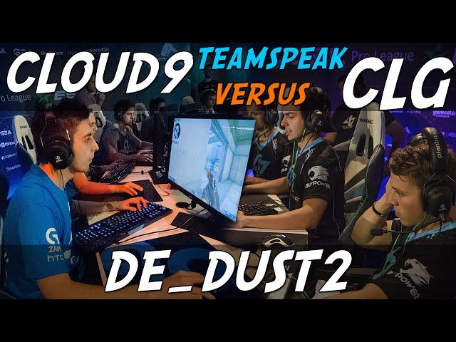 CS:GO - Cloud9 teamspeak vs CLG (dust2) @ ESL ESEA Pro League Finals