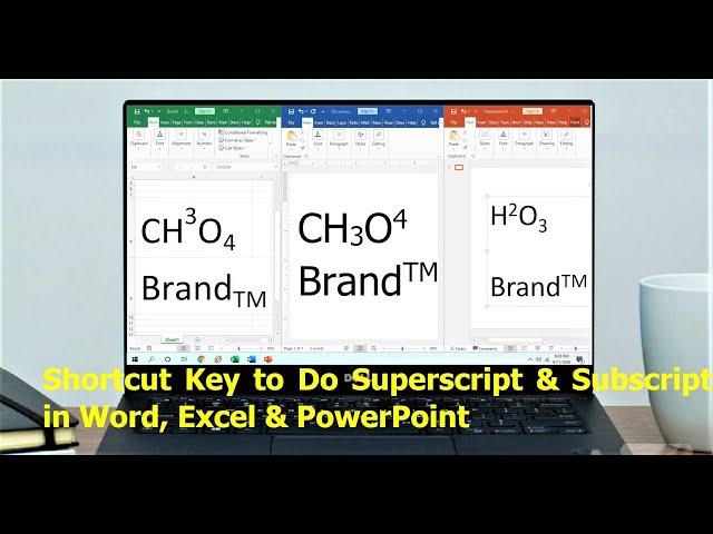 Easy Shortcut Key to Do Superscript & Subscript in Word, Excel & PowerPoint (Office 2007-2023)