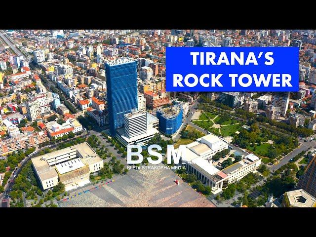 Punimet tek Tirana's Rock (Skandërbeg) Tower | Tirana 2022, Albania [4K HDR HLG Drone video]