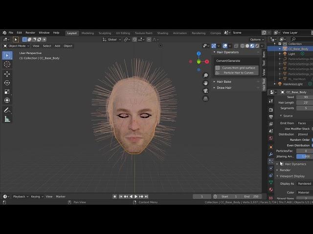 Creating Polygonal Hair for CC3 - Part Three: Head Hair and Hair Quality