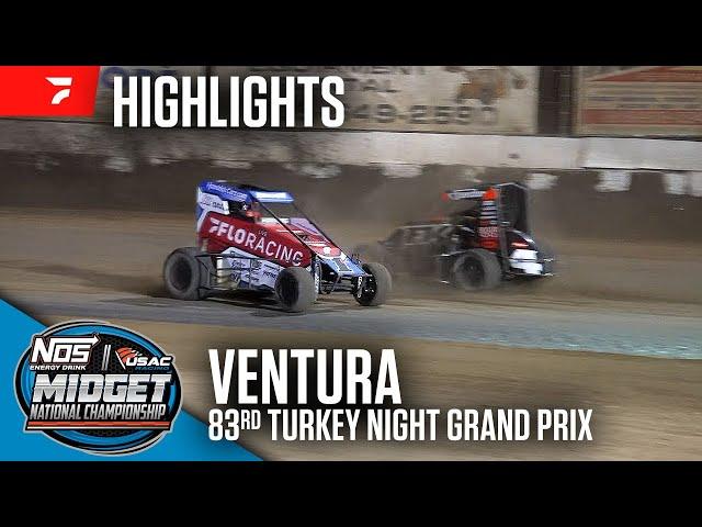 83rd Turkey Night Grand Prix | USAC Midgets at Ventura Raceway 11/30/24 | Highlights