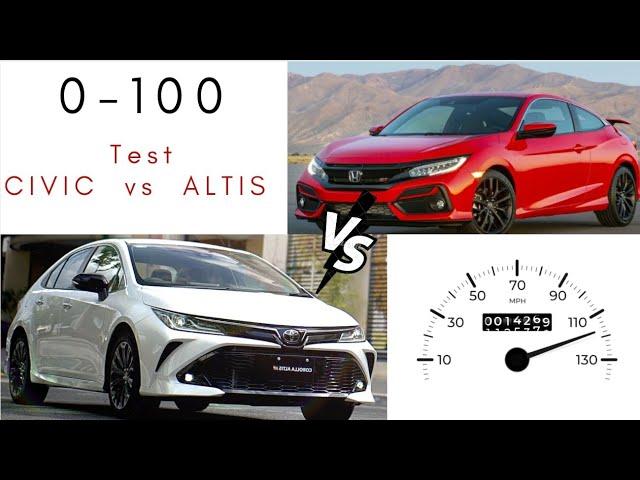 Toyota Corolla Altis vs Honda Civic 0-100.