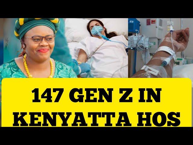 Gen Z admitted in kenyatta hos with bullet wounds. wamuchomba visits.. #rejectfinancebill2024