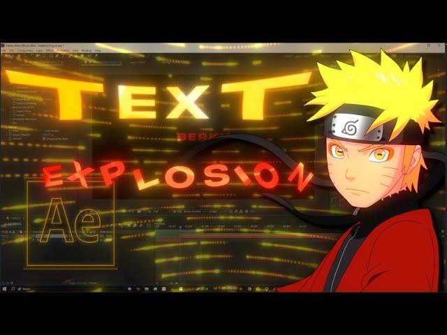 Text Explosion - After Effects AMV Tutorial