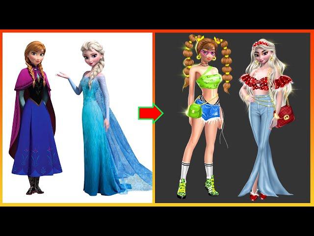 Frozen: Elsa Anna Glow Up - Disney Princesses Transformation