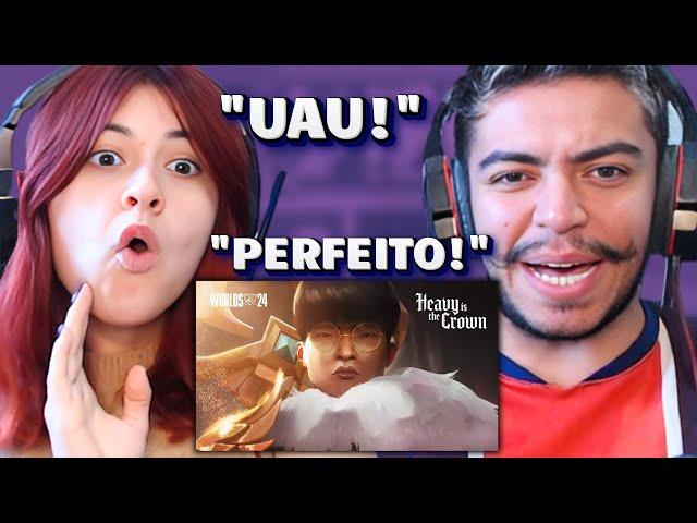 Heavy Is The Crown ft. Linkin Park | Tema do Mundial 2024 de League of Legends | REACT em CASAL