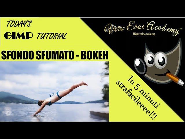 TUTORIAL GIMP - COME SFUMARE LO SFONDO - EFFETTO BOKEH