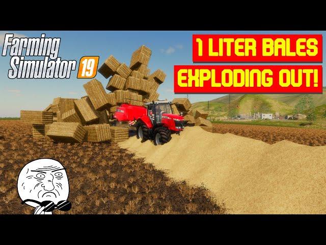 PRODUCING 1 LITER BALES! | Farming Simulator 19 | Adjusting capacities for trailers and bales