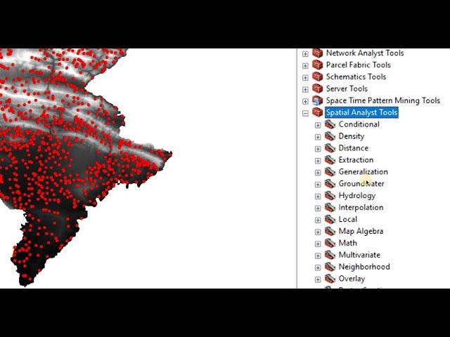 Extracting Raster Values (dem) to Points in arc gis