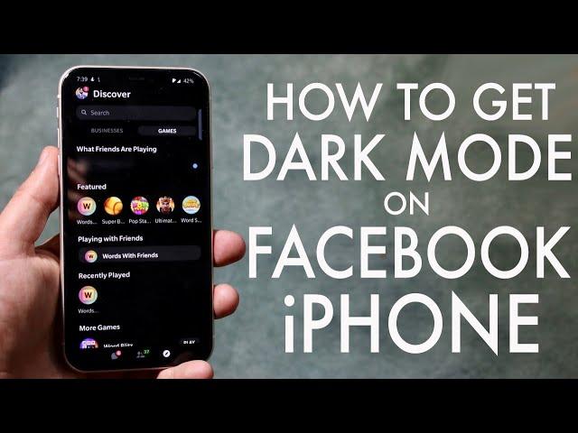 GET Dark Mode On FACEBOOK On Any iPhone!