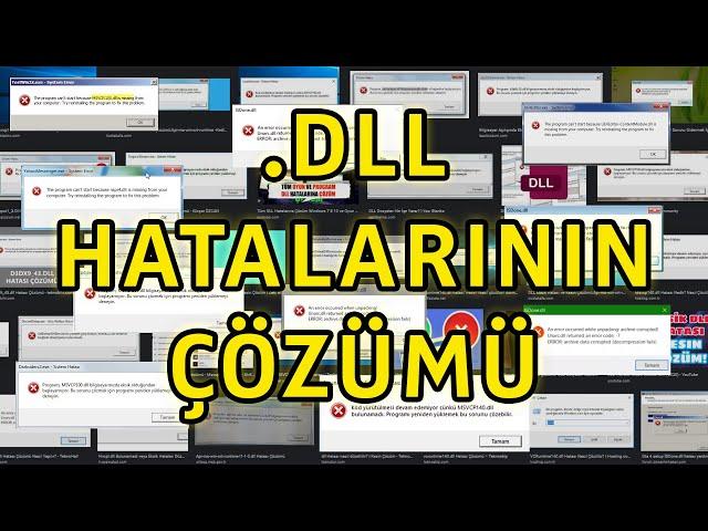 TÜM DLL HATALARI NASIL DÜZELTİLİR KESİN ÇÖZÜM!  ///  OYUNLARDA .DLL HATASI DÜZELTME