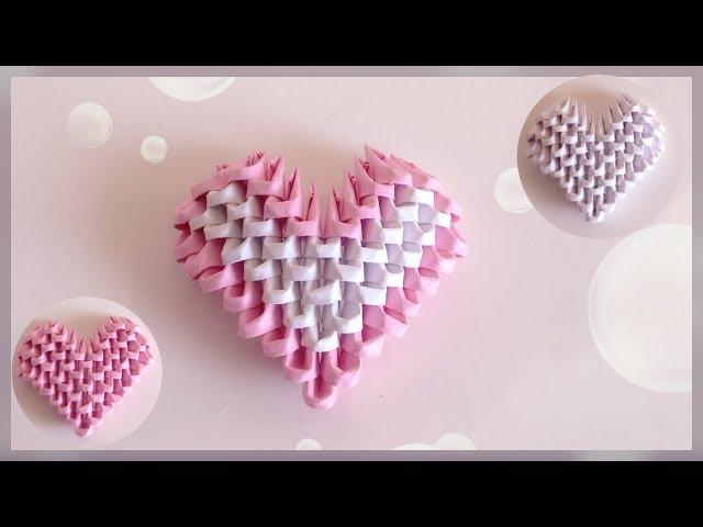 How To Make 3D Origami Heart / DIY / Origami Heart Tutorial | Priti Sharma