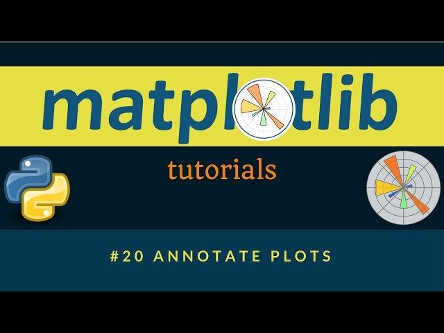 Matplotlib Plotting Tutorials : 020 : Annotate Plots