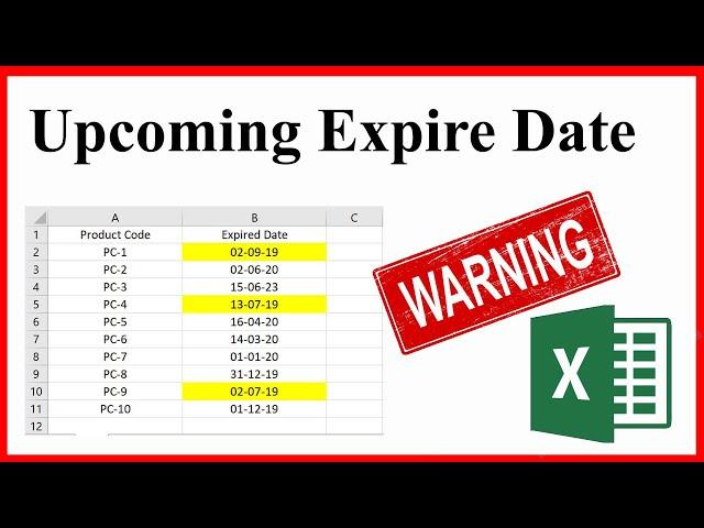 How To Identify Or Highlight Upcoming Expiration Dates In Excel