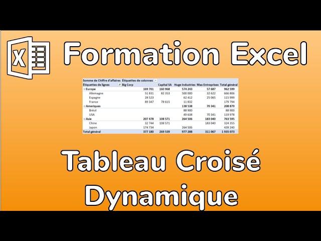 Excel: Créer un Tableau Croisé Dynamique - Formation - Docteur Excel