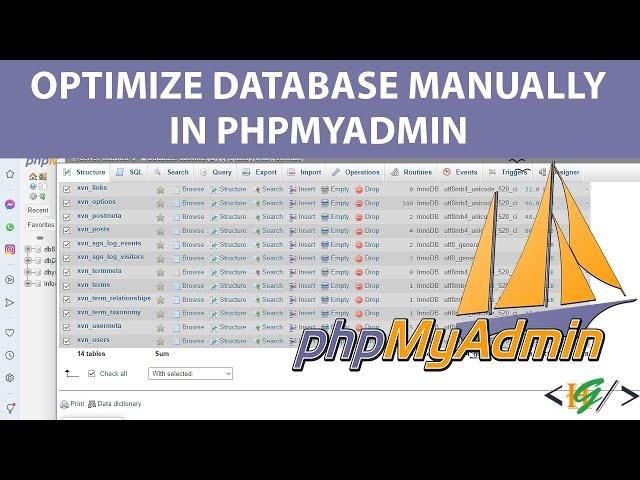 How to Manually Optimize Your Database in PhpMyAdmin