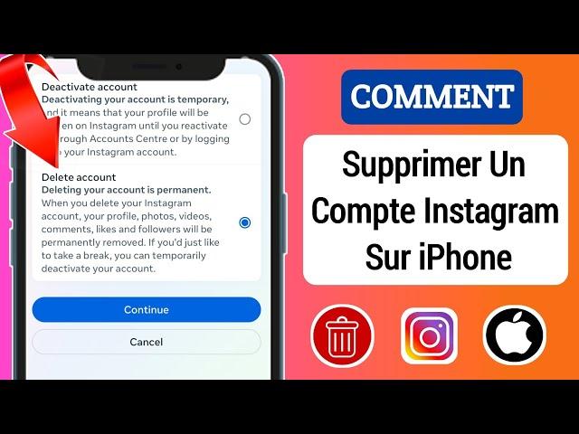 Comment supprimer un compte Instagram sur iPhone || Supprimer définitivement le compte Instagram