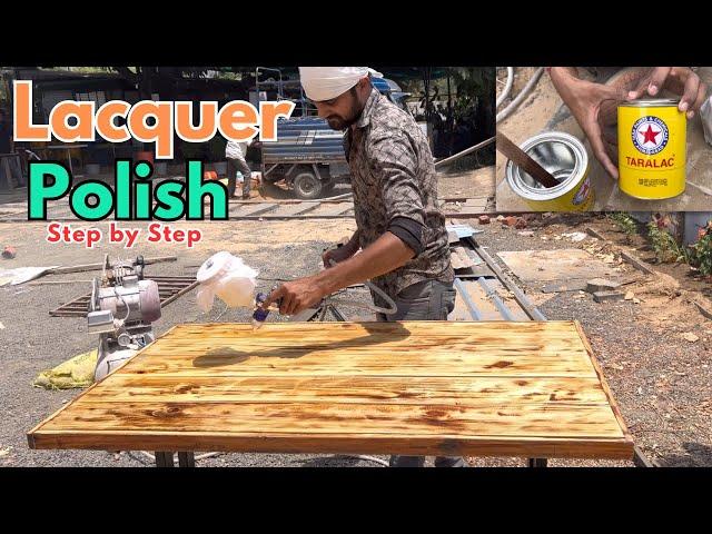 Lacquer Polish on wooden furniture | Lacquer Polish karne ka tarika | wood polish in Hindi