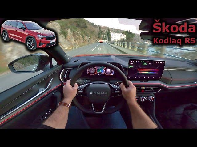 2025 Škoda Kodiaq RS | new generation | late afternoon pov driving | ambient lighting