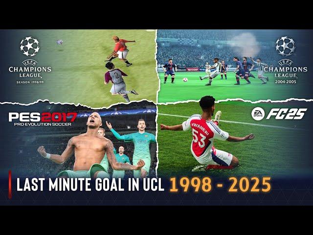 Last Minute Goal In UCL Games | 1998 - 2025 |