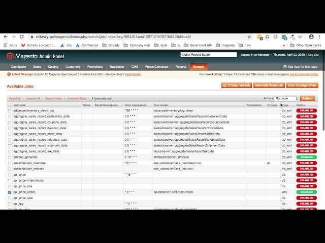 How to run price cron job in Magento 2