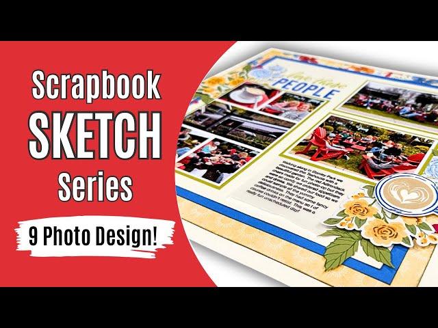 Flip That Sketch Scrapbook Layout Design / Lots of Photos!