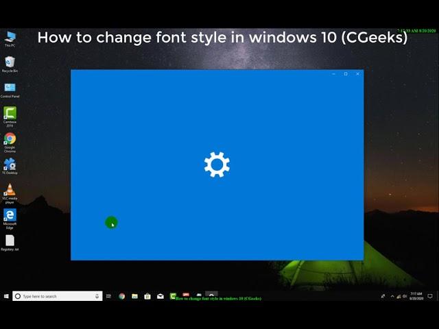How to change font style in windows 10 (CGeeks)