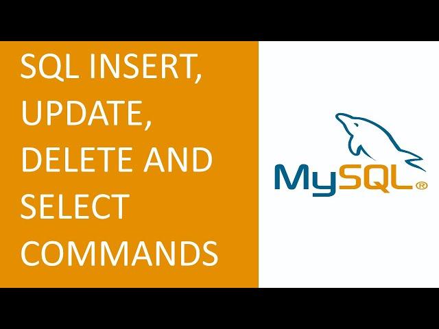 SQL INSERT, UPDATE, DELETE AND SELECT COMMANDS (DML, DQL)