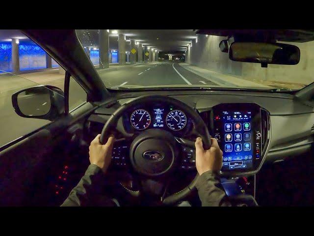 2024 Subaru Crosstrek Sport - POV Night Drive (Binaural Audio)