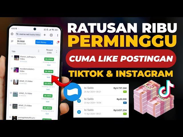 DAPAT UANG - Cuma Dari Like Postingan TikTok Orang - Cara Dapat Uang Dari Internet Terbaru