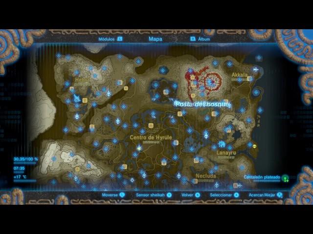 The Legend of Zelda: Breath of the Wild - Ubicación de todos los santuarios en el mapa