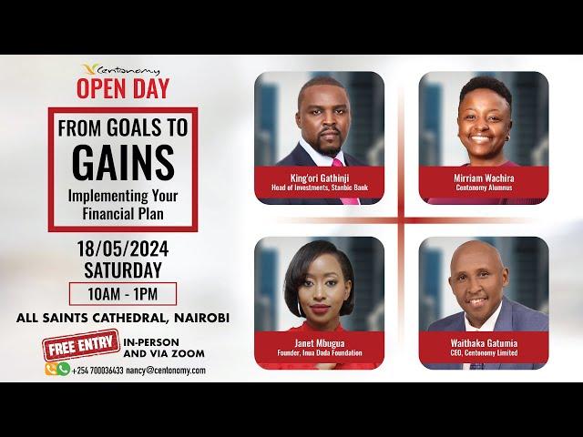 Centonomy Open Day - From Goals to Gains : Implementing Your Financial Plan #CentonomyOpenDay