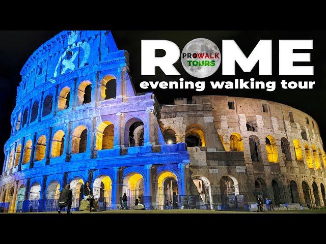 Rome Night Walking Tour 4K with Captions - Prowalk Tours