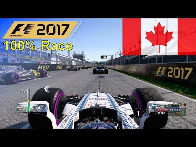 F1 2017 - 100% Race at Circuit Gilles Villeneuve in Stroll's Williams