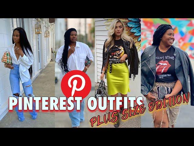 I TRIED RECREATING Pinterest OUTFITS on my PLUS SIZE 18 body!  me Recreate VIRAL PINTEREST photos!