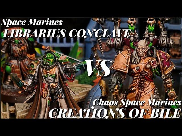 NEW DETACHMENTS AND BUFFED SPACE MARINES! 40k Battle Report. chaos space marines Vs Space Marines.