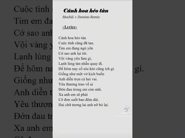 Cánh hoa héo tàn -Mochii                           #maymusic#canhhoaheotan