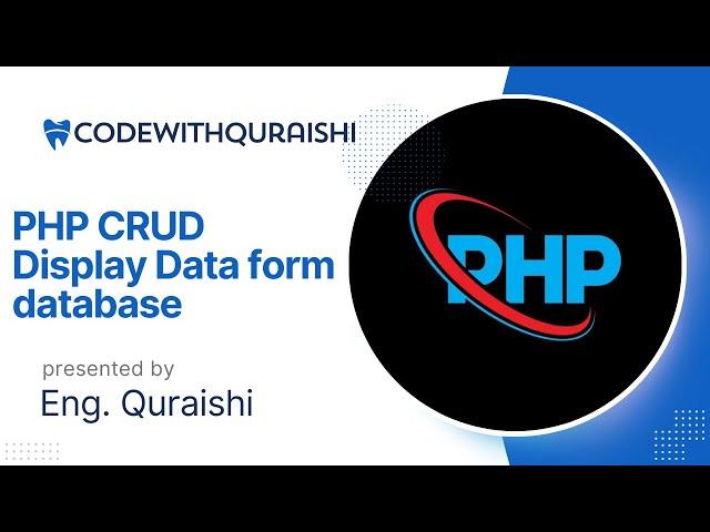 4- How to Display Data from Database | PHP CRUD